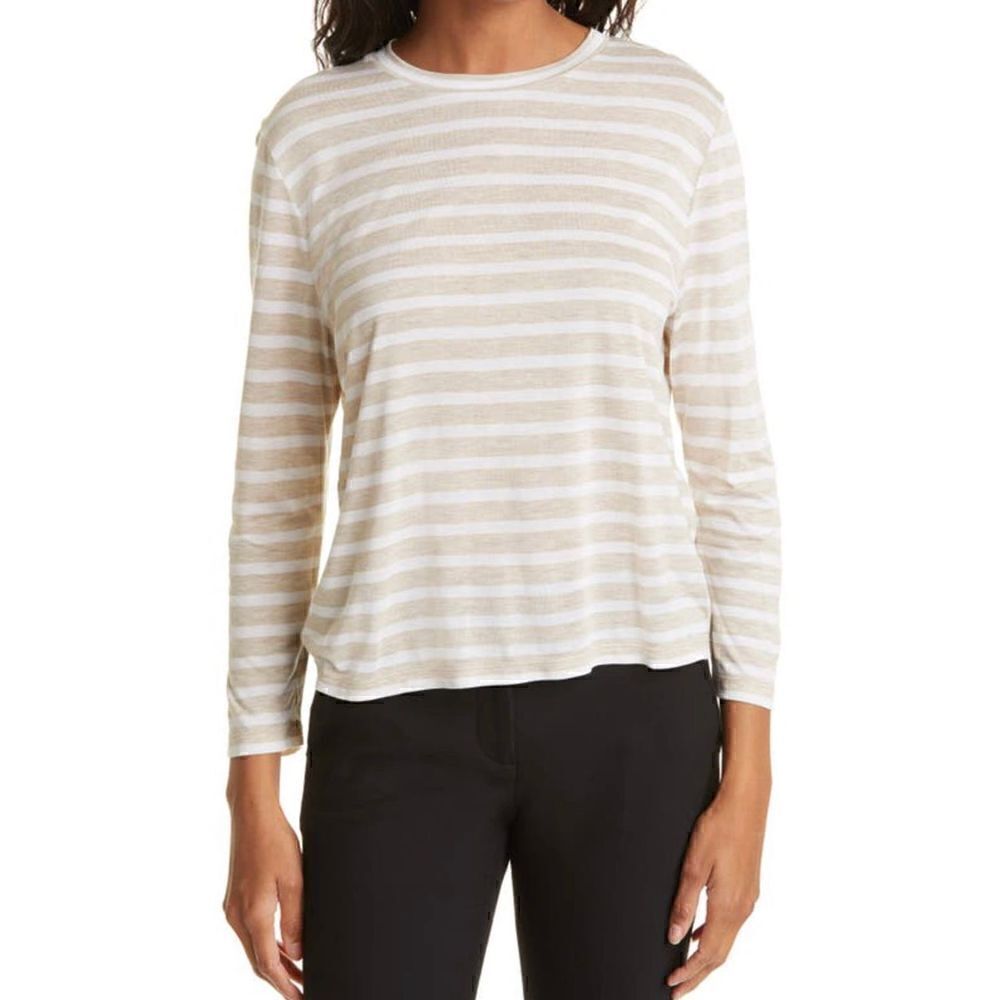 Vince Stripe Bracelet Sleeve Crewneck T-Shirt NWT Size X-Small